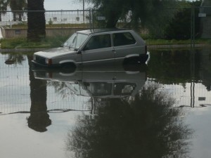 viale allagato