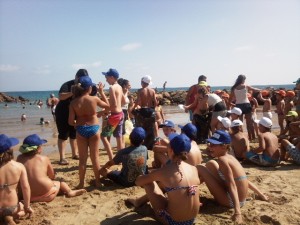 bambini spiaggia olimpiadi